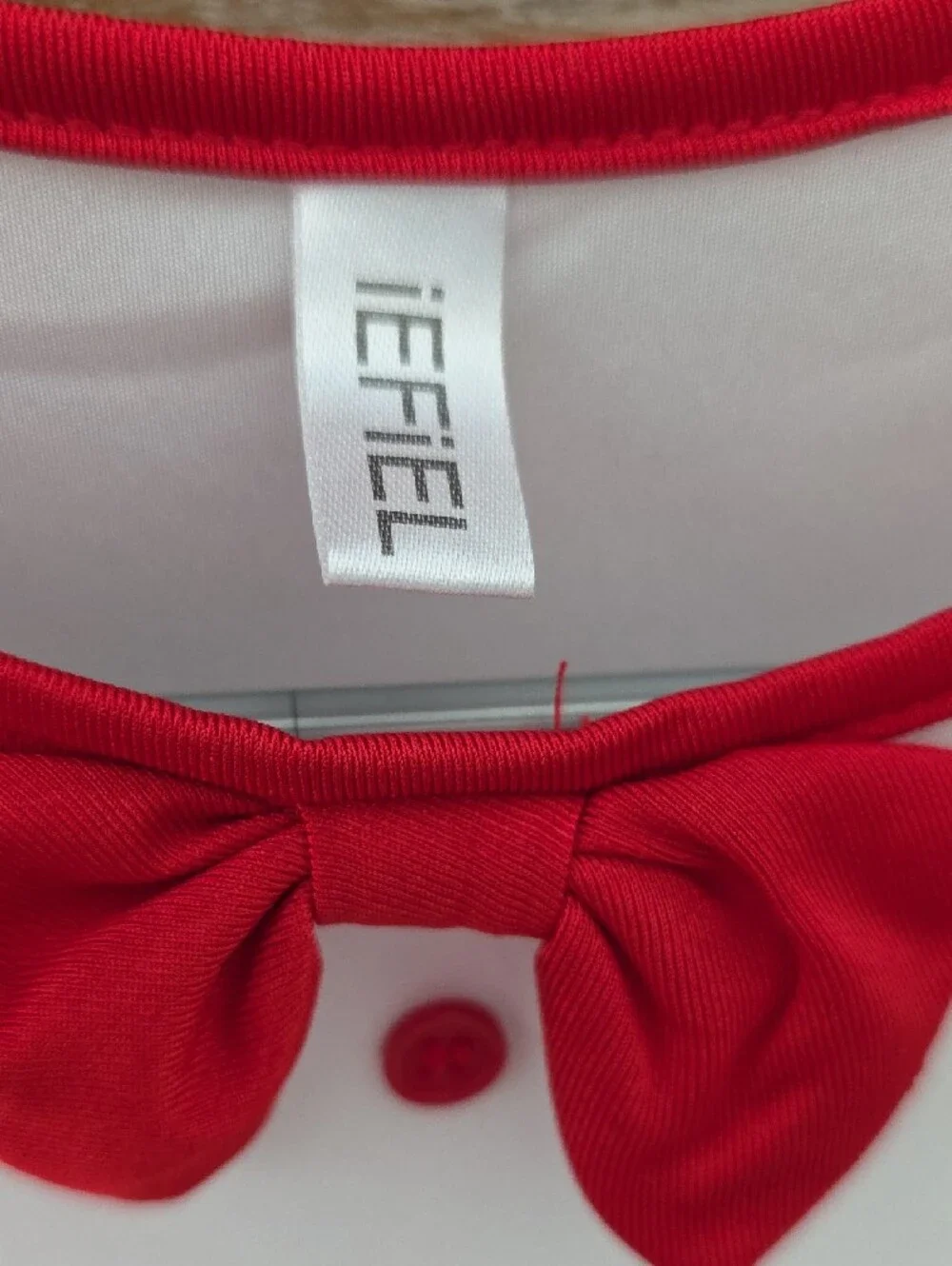 White and Red Striped Kids Dance Costume Dress